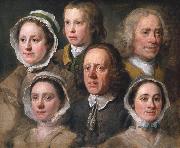 HOGARTH, William Heads of Six of Hogarth's Servants (mk08) China oil painting reproduction